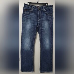 Ariat Men's Dark Blue Bootcut Jeans.  Sz 34 X 34